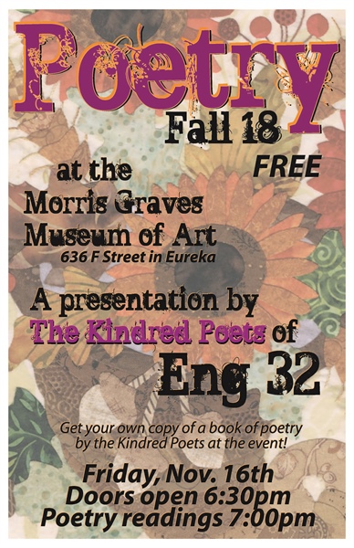 College of the Redwoods poetry students host reading Nov. 16