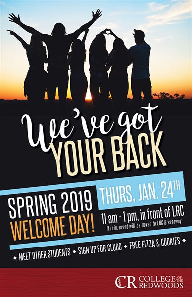 Spring 2019 Welcome Day event on Jan. 24th!