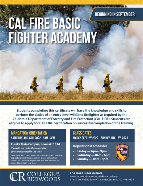 CR CAL FIRE Basic Fighter Academy begins in September