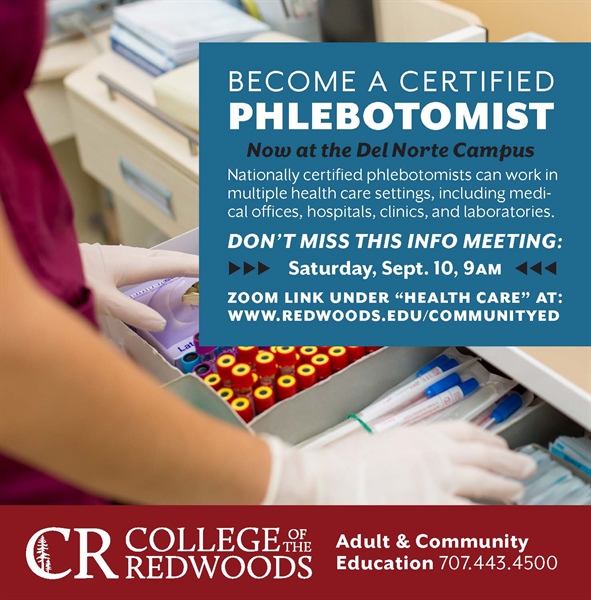 CR to offer first phlebotomy training in Del Norte County