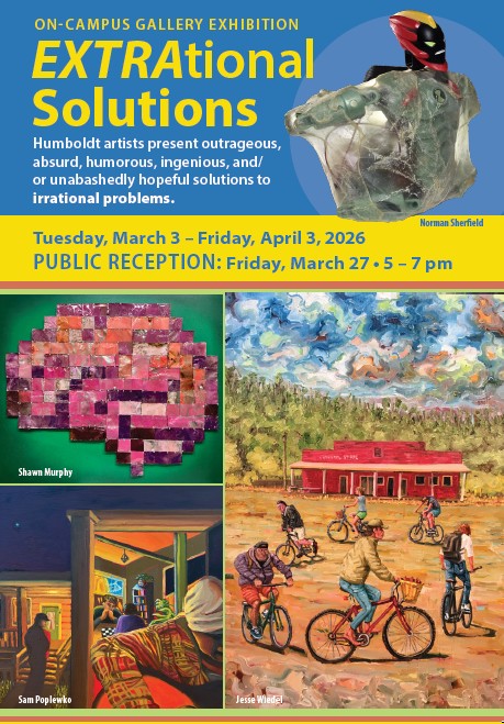 Collage of three different works by various artists